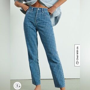 PacSun Medium Blue Distressed Dad Jeans